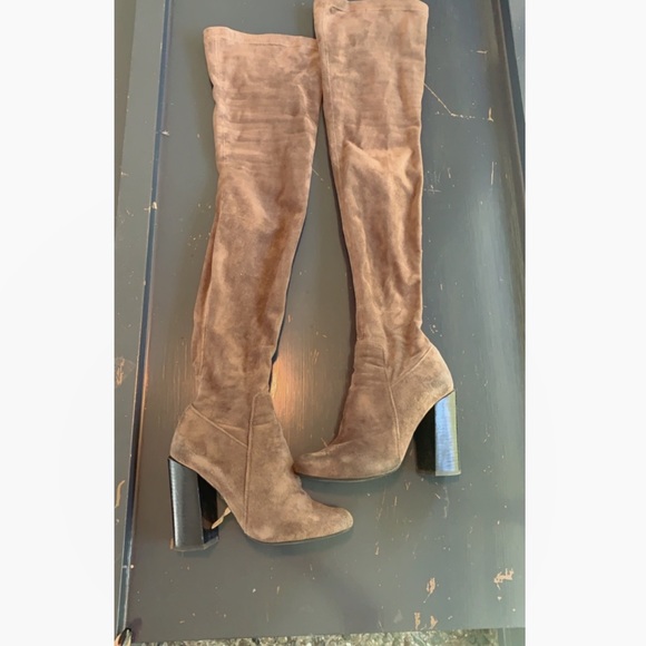 Jeffrey Campbell Shoes - JeffreyCampbell Suede yeezy style overknee boots sz 36